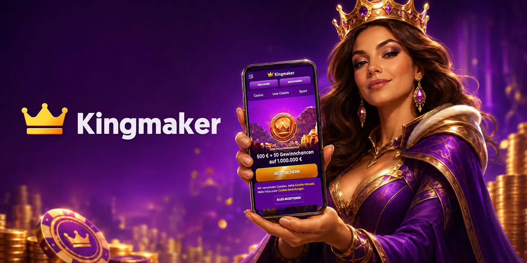 Kingmaker Casino App-Screenshot